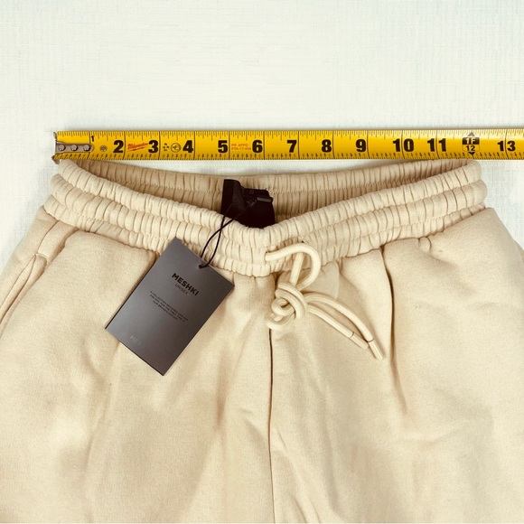 MESHKI sweatpants joggers Charlie unisex COSY JOGGER oatmeal track pants S NEW - Picture 7 of 11